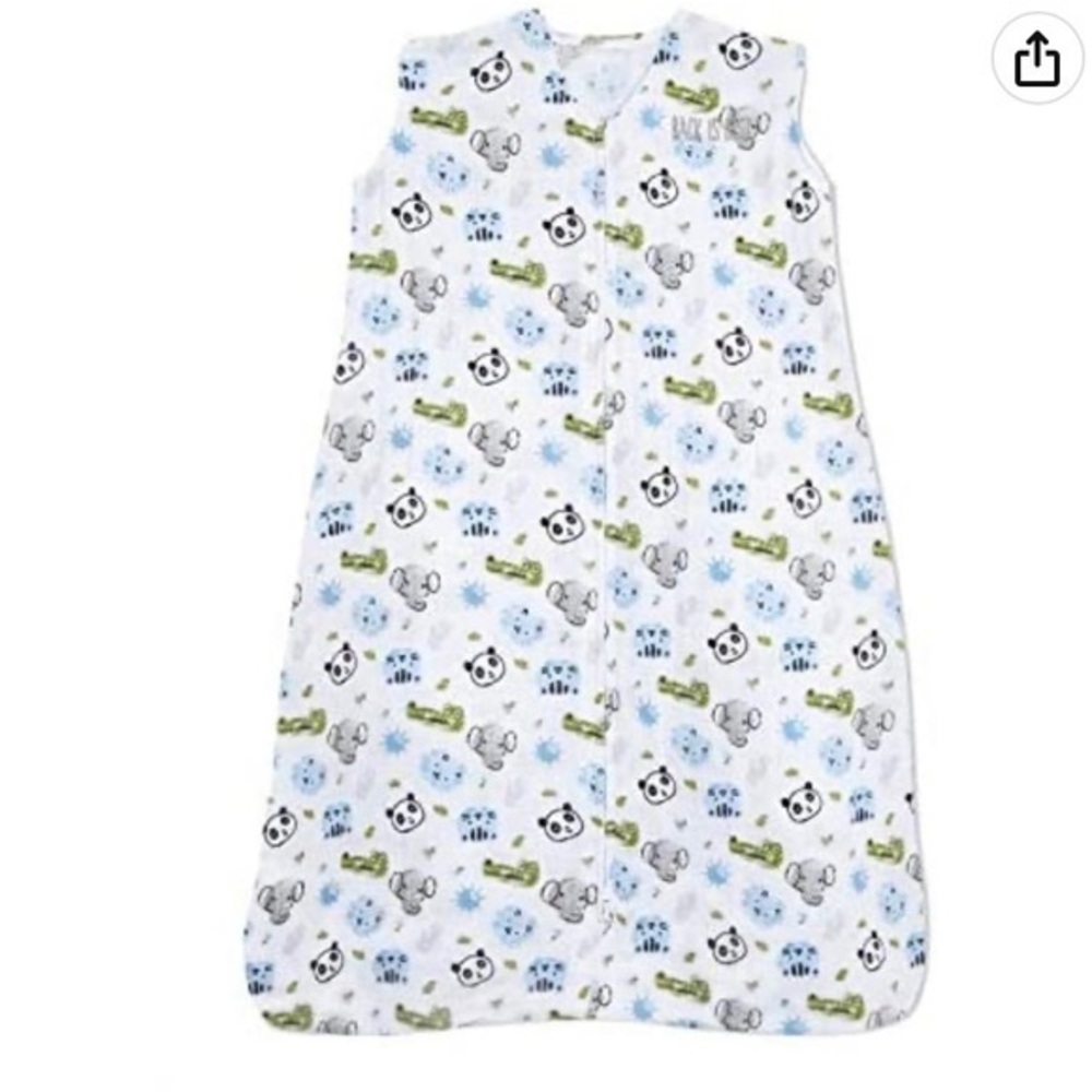 HALO Sleepsack%100 Cotton Wearable Blanket, TOG 0.5, Animal Faces, Small